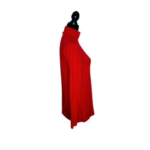 #C18 MyStyle Red Long Sleeve Turtleneck Stretch Tee - Picture 4 of 5